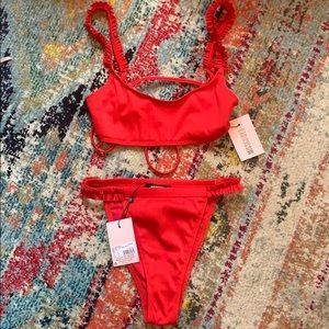 Missguided red bikini